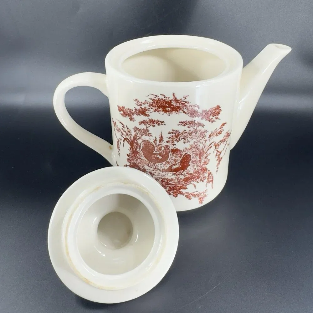2002 California Pantry Teapot Rooster Chicken‎ Ceramic Carafe Classic Ceramics